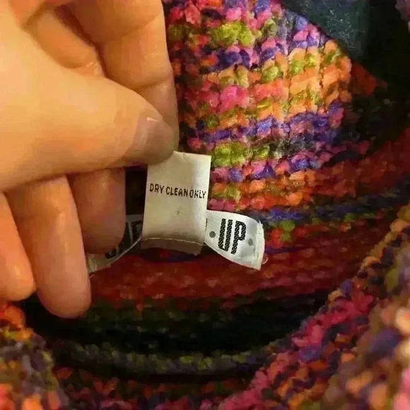 One Step Up Womens Vintage Sweater Med Knit 80’s Oversized Lagenlook Colorful - Picture 6 of 8